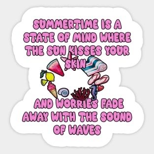 summer quote design tshirt Sticker